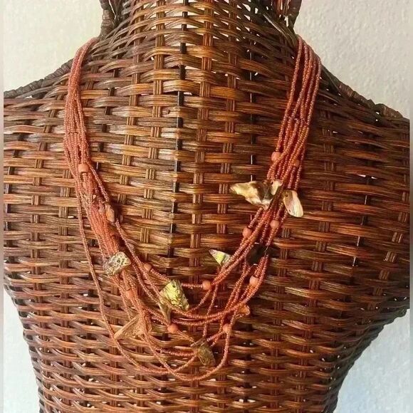 Multi strand abalone shell necklace - Picture 1 of 4